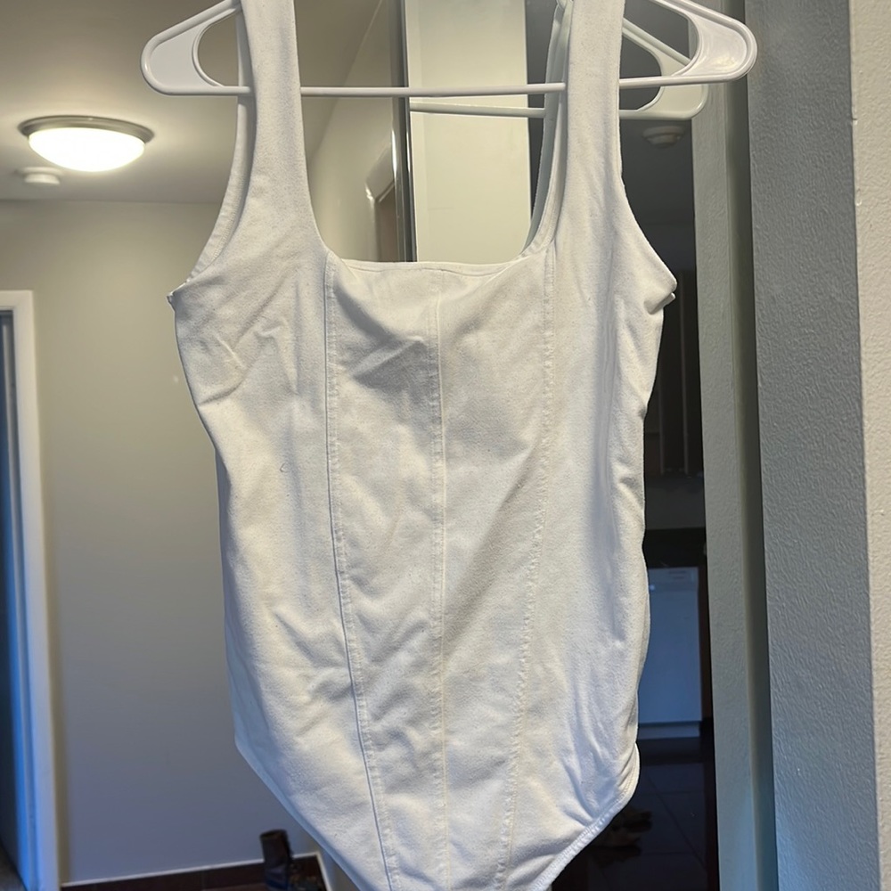 White Abercrombie bodysuit
